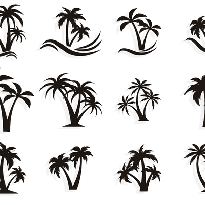 Coconut Tree Silhouette Wall Sticker