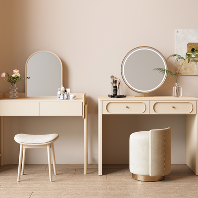 Cream Style dressing table makeup stool