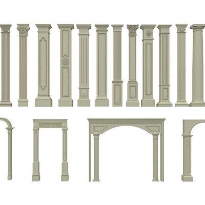 European Classical Roman Column Gypsum Column Carving Flower Pillar Cave Pass Column