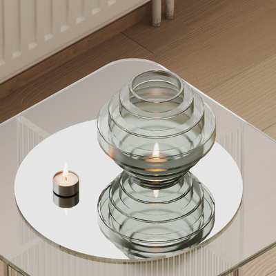 Modern glass candle