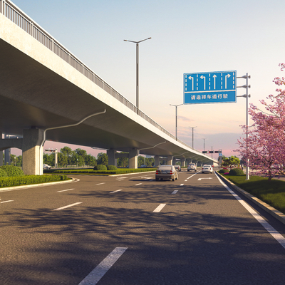 modern viaduct municipal road