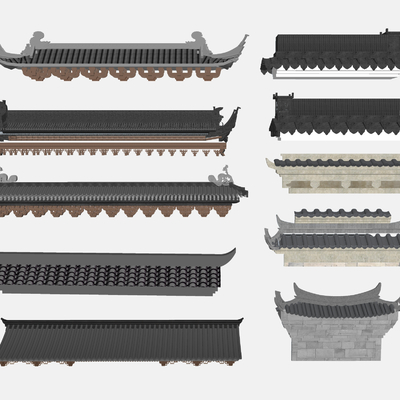 Chinese-style building components slope roof cornices