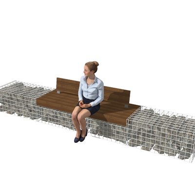 Modern Landscape Seats Gabion Seats Public Seats