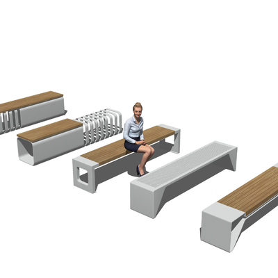 Modern landscape seat bench seat park seat