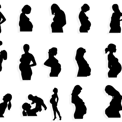 Pregnant woman silhouette