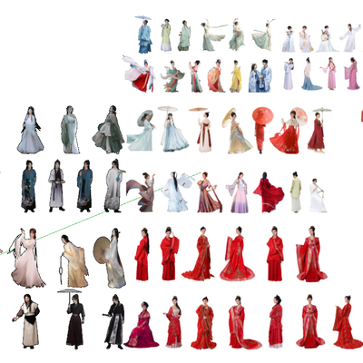 Chinese Character Hanfu Character 2D Component