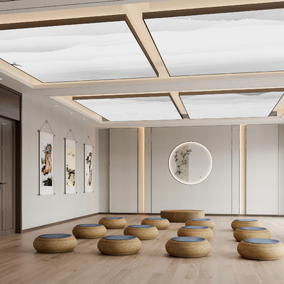 New Chinese yoga meditation room