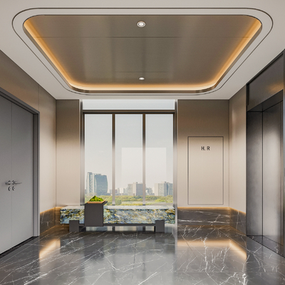 modern elevator hall