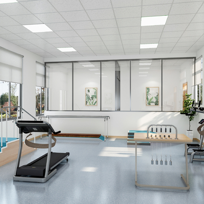 Modern Hospital Rehabilitation Room