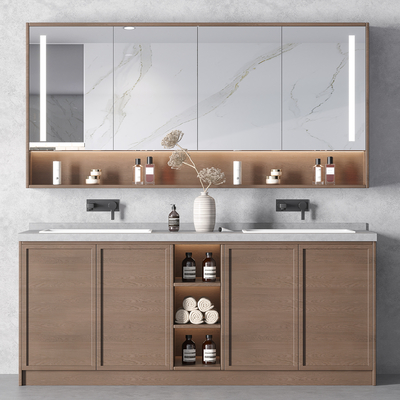 Middle Style Bathroom Cabinet