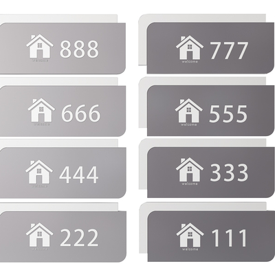 Room number sign signage hotel room number house number residential room number house number