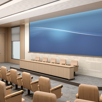 rostrum in the conference room of the lecture hall