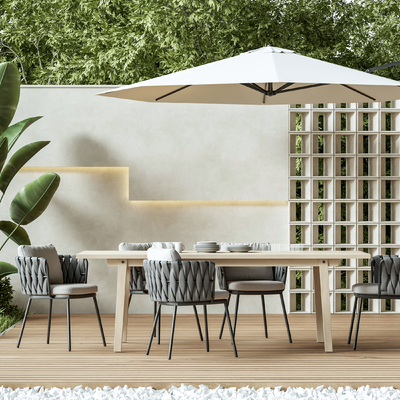 Minotti outdoor tables and chairs