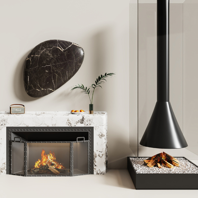 modern fireplace stove