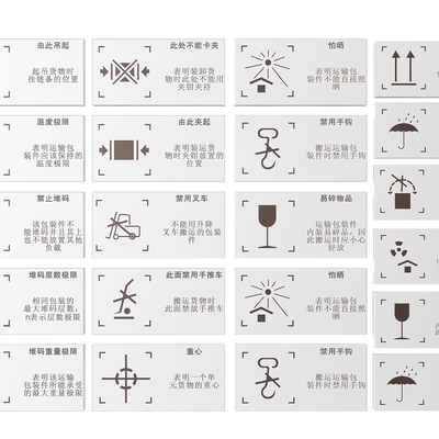 Packing Box Signs, Signs, Icons, Signs