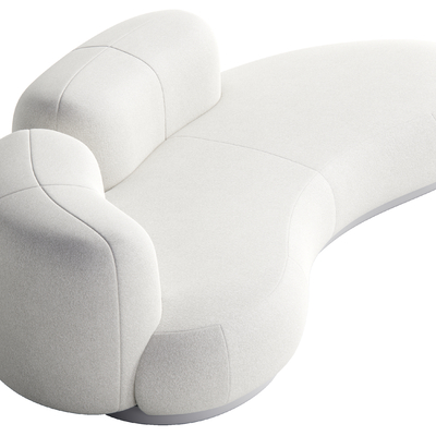 Middle-ancient curved sofa cream style multi-person sofa