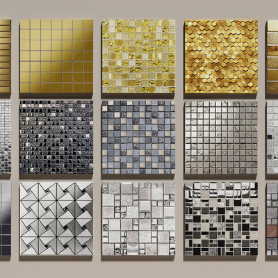 Metal mosaic tile mosaic