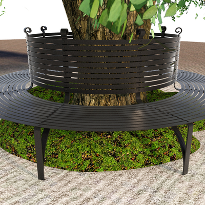 Modern Landscape Seat Tree Pool Seat