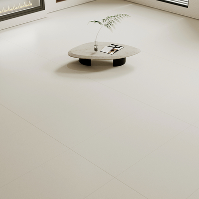 Warm gray soft light floor tile milk white soft light brick tile