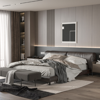 Minotti double bed