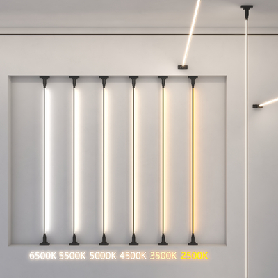 Skyline light linear light steel strip light with color temperature display