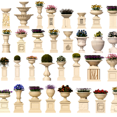 European-style flowerbed flowerpot potted plant