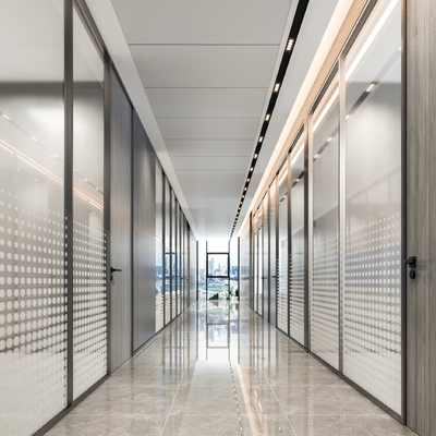 Modern office aisle corridor