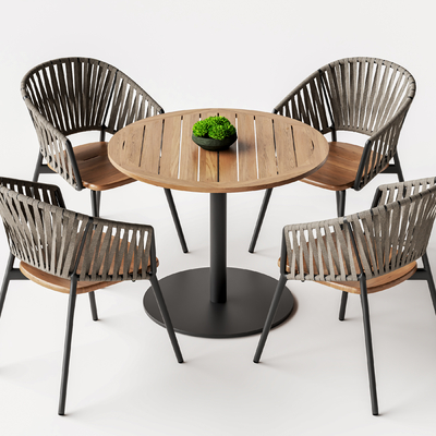 Outdoor Table and Chair Round Table and Chair Rattan Chair