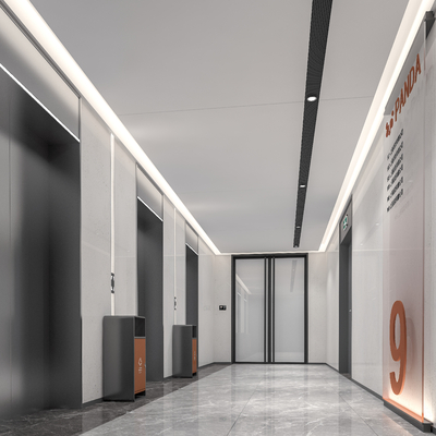 modern elevator hall