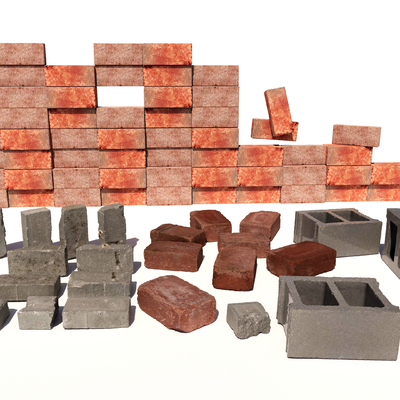 Modern Red Brick Green Brick Cement Brick Brick