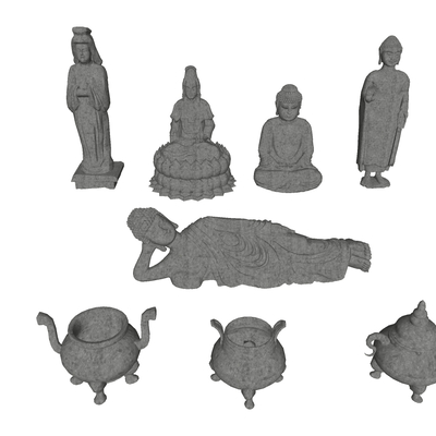 Chinese-style Buddha Head Buddha Statues