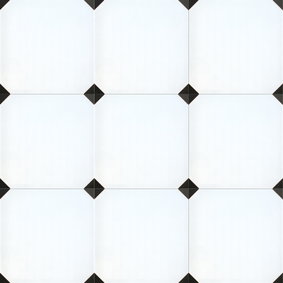 Modern Simple Black and White Parquet Tile Tile