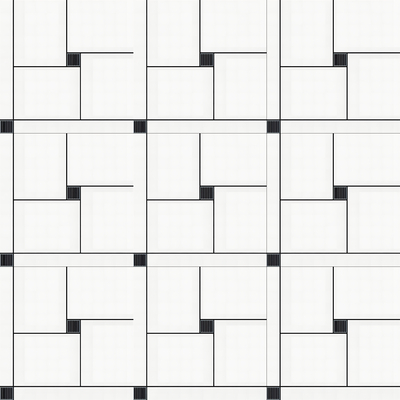 Modern Simple Black and White Parquet Tile Tile