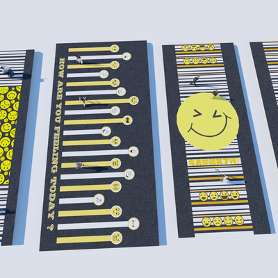 Modern creative zebra crossing expression package zebra crossing smiley face zebra crossing