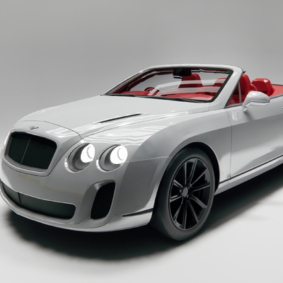 White Bentley Convertible Car