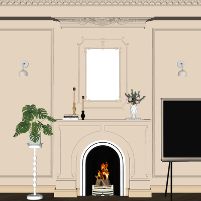 French Fireplace Stove