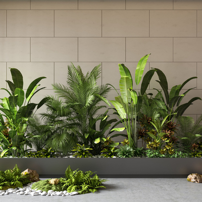 Plant pile indoor landscape courtyard sketch