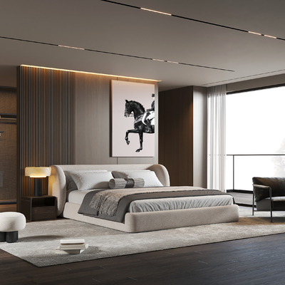 New Chinese Bedroom Master Bedroom Minotti Double Bed