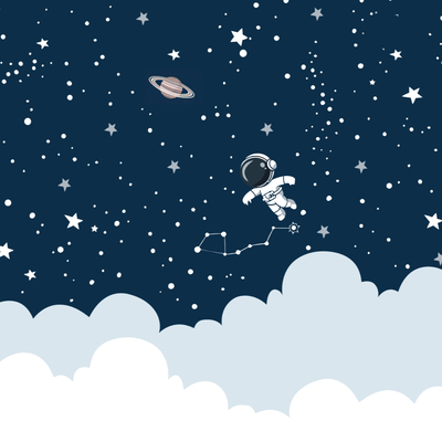 Children's Space Astronaut Wallpaper