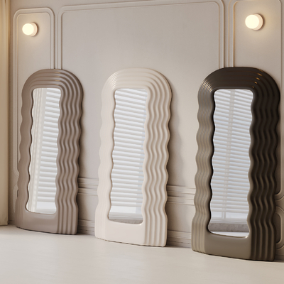 Cream Style wave dressing mirror