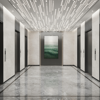 modern elevator hall elevator aisle