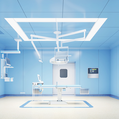 Modern hospital operating room operating table