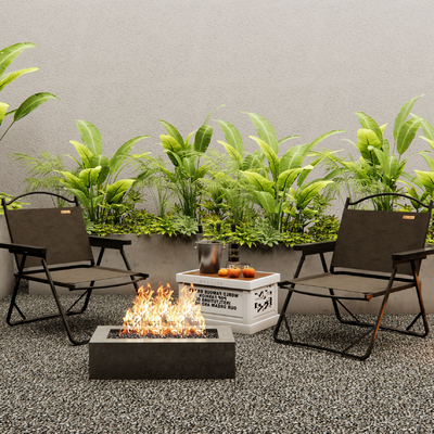 Modern outdoor chair plant flower box