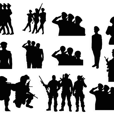 Revolutionary Soldier Badge Silhouette