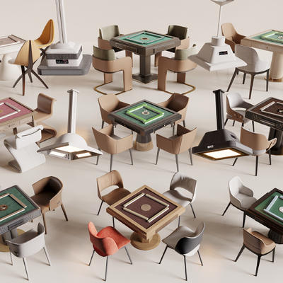 Modern Mahjong Table and Chair Chess and Cards Table and Chair