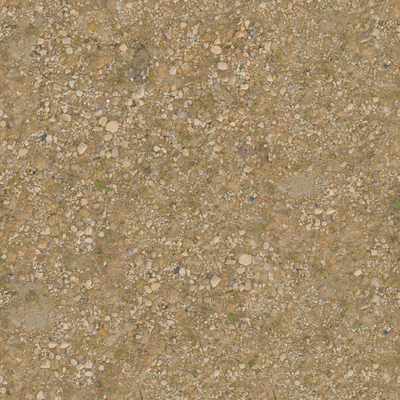 Brown gravel cobblestone sand ground