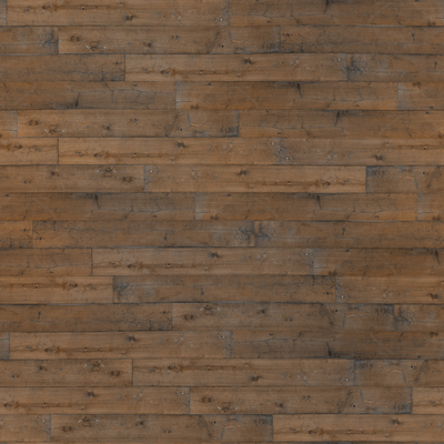 Screwless floor plank wood texture