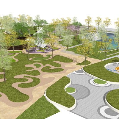 Modern Pocket Park Expansion Park