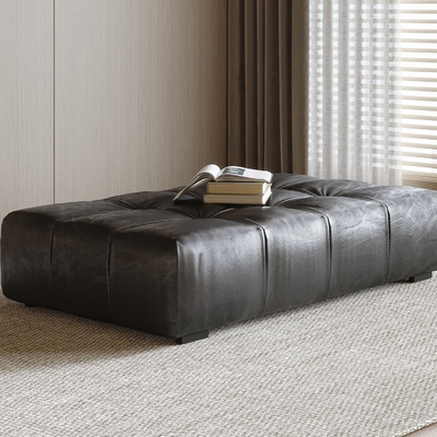 Modern Leather Sofa Stool