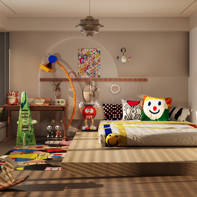Memphis kids Bedroom